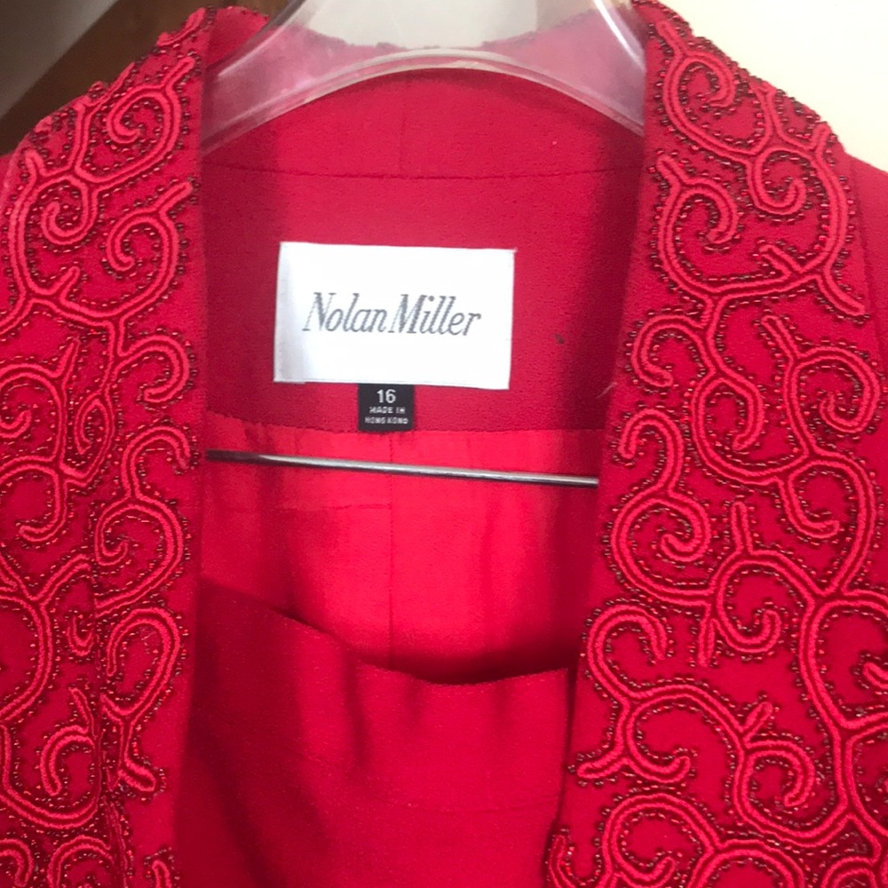 Gorgeous Wool Suit, Flawless, Deep Red